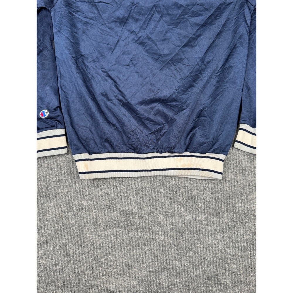 Vintage Champion USA V-Neck Pullover Windbreaker Navy White Trim Size Small 90s - Picture 8 of 16